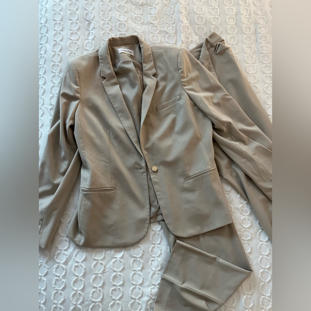 Beige Pantsuit Set